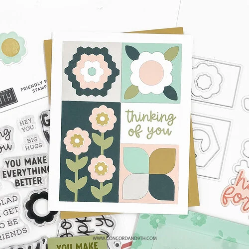 Concord and 9th - Clear Photopolymer Stamps - Friendly Phrases