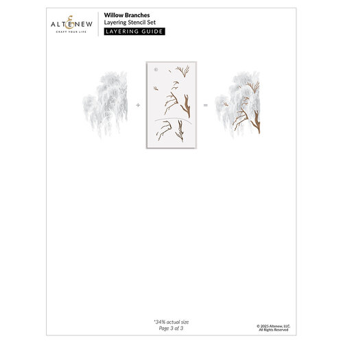 Altenew - Layering Stencils - 6 in 1 Set - Willow Branches 4 Altenew - Layering Stencils - 6 in 1 Set - Willow Branches