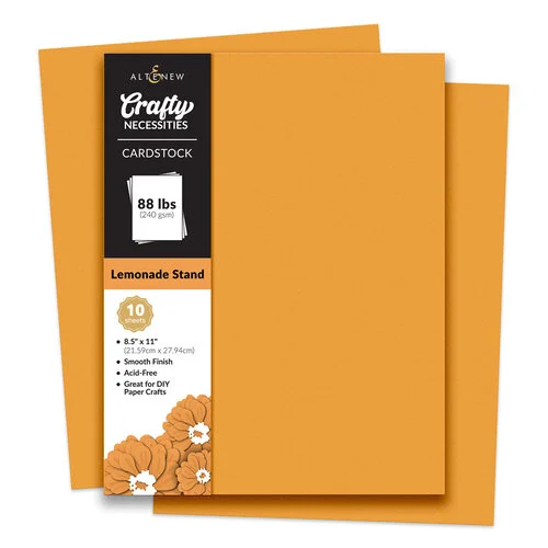 Altenew - Crafty Necessities Collection - 8.5 x 11 Cardstock Pack - Lemonade Stand - 10 Sheets
