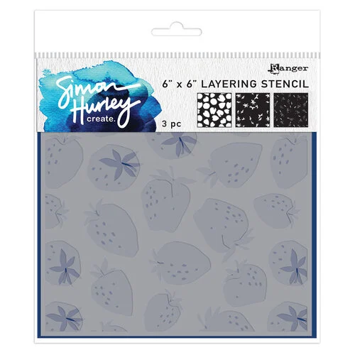 Ranger Ink - Simon Hurley - Layering Stencil - Very Berry 1 Ranger Ink - Simon Hurley - Layering Stencil - Very Berry