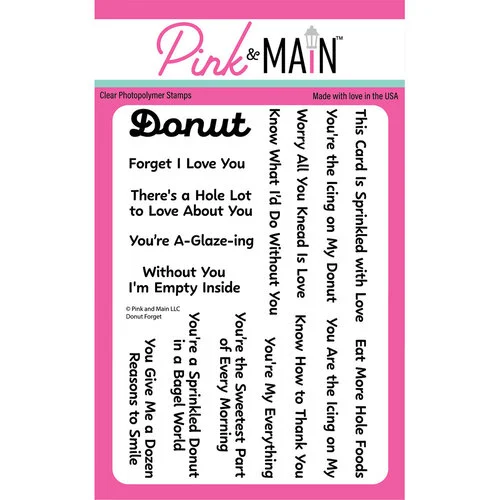 Pink and Main - Clear Photopolymer Stamps - Donut Forget
