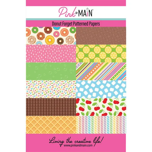Pink and Main - 8.5 x 5.5 Paper Pack - Donut Forget