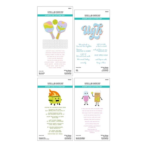 Spellbinders - This Is Life Collection - Clear Photopolymer Stamp And Die Set - Bundle