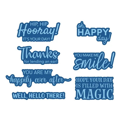 Spellbinders - Classic Mouse Love Collection - BetterPress Plates and Dies - Classic Mouse Happy Sentiments 2 Spellbinders - Classic Mouse Love Collection - BetterPress Plates and Dies - Classic Mouse Happy Sentiments