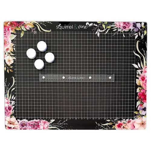LDRS Creative - Squirrel and Vine - Luxe Magnetic Glass Craft Mat - Onyx Black