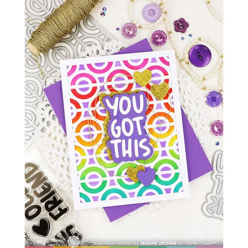 Waffle Flower Crafts - Craft Dies - Happy Circles Panel 7 Waffle Flower Crafts - Craft Dies - Happy Circles Panel