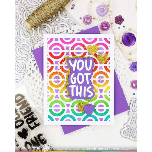 Waffle Flower Crafts - Stencils - Happy Circles 4 Waffle Flower Crafts - Stencils - Happy Circles