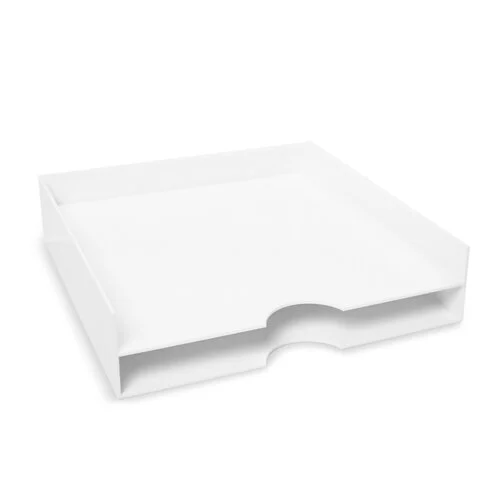 Scrapbook.com - Modern 12x12 Stackable Paper Trays - White - 2 Pack 1 Scrapbook.com - Modern 12x12 Stackable Paper Trays - White - 2 Pack