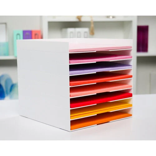 Scrapbook.com - Modern 12x12 Stackable Paper Trays - White - 8 Pack 4 Scrapbook.com - Modern 12x12 Stackable Paper Trays - White - 8 Pack
