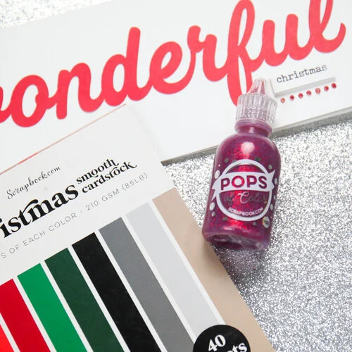 Scrapbook.com - Pops of Color - Glitter - Ruby - 1oz