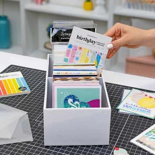 Scrapbook.com - Craft Room Basics - Small Envelope Organizer - 2 Compartments - White