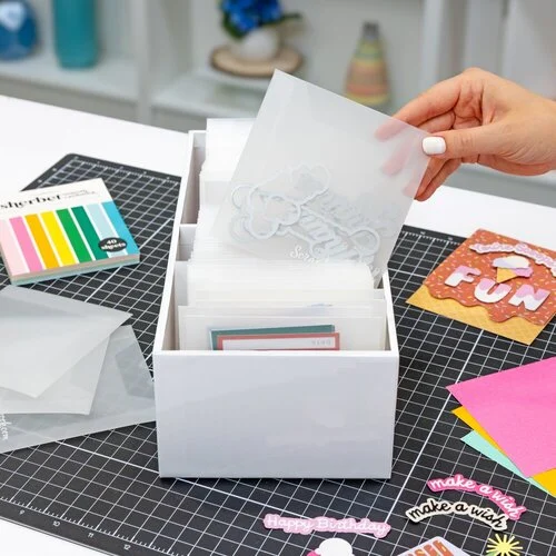 Scrapbook.com - Craft Room Basics - Small Envelope Organizer - 2 Compartments - White