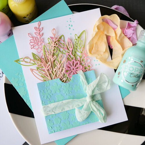 Scrapbook.com - Pops of Color - Bundle with Silicone Mat and Scraper - Spring Kit