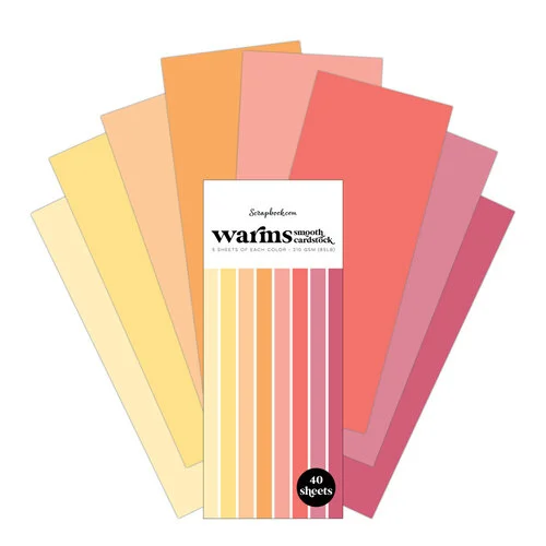 Scrapbook.com - Warms - Smooth Cardstock Paper Pad - Double Sided - 3.5 x 8.5 - 40 Sheets 2 Scrapbook.com - Warms - Smooth Cardstock Paper Pad - Double Sided - 3.5 x 8.5 - 40 Sheets