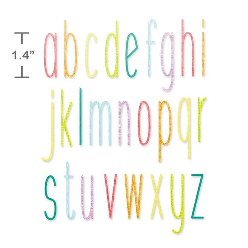 Scrapbook.com - Decorative Die Set - Tall Skinny Alphabet - Upper and Lower