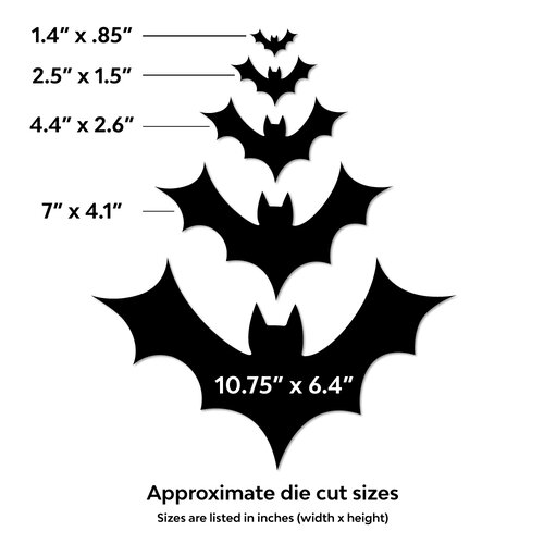 Scrapbook.com - Decorative Die Set - Halloween Bats 2 Scrapbook.com - Decorative Die Set - Halloween Bats