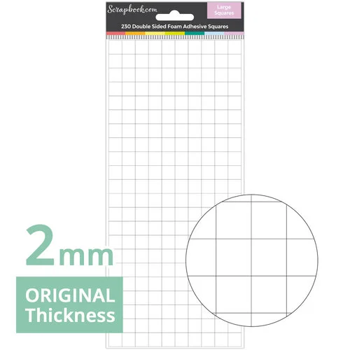 Scrapbook.com - Double Sided Adhesive Foam Squares - White - 2mm Thickness - Large Squares 1 Scrapbook.com - Double Sided Adhesive Foam Squares - White - 2mm Thickness - Large Squares