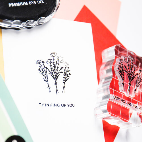 Scrapbook.com - Clear Photopolymer Stamp Set - Friendly Bouquets