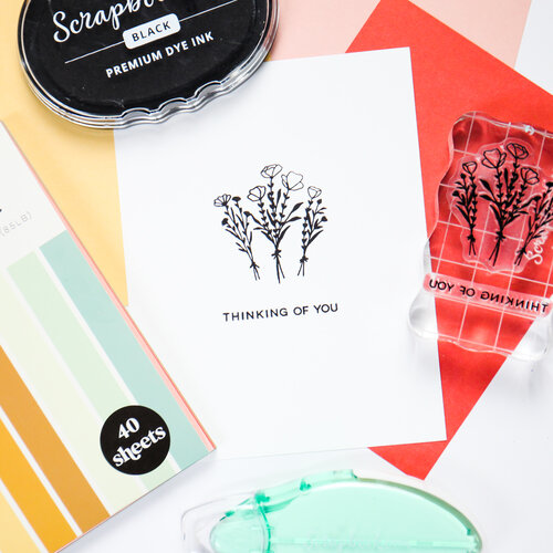 Scrapbook.com - Clear Photopolymer Stamp Set - Friendly Bouquets