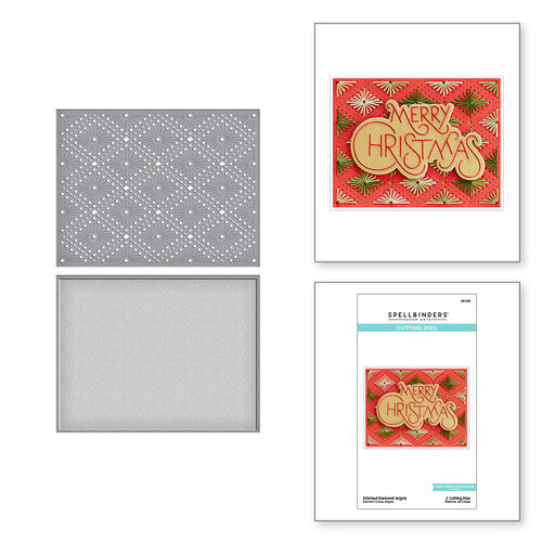 Spellbinders - Etched Dies - Stitched Diamond Argyle 3 Spellbinders - Etched Dies - Stitched Diamond Argyle