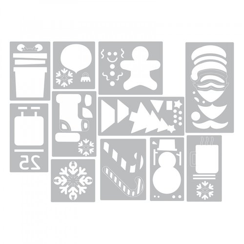 Sizzix - Tim Holtz - Alterations Collection - Thinlits Die - Vault Mini Christmas Things 3 Sizzix - Tim Holtz - Alterations Collection - Thinlits Die - Vault Mini Christmas Things