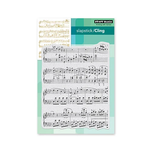 Penny Black - Cling Mounted Rubber Stamps - Music Background 1 Penny Black - Cling Mounted Rubber Stamps - Music Background