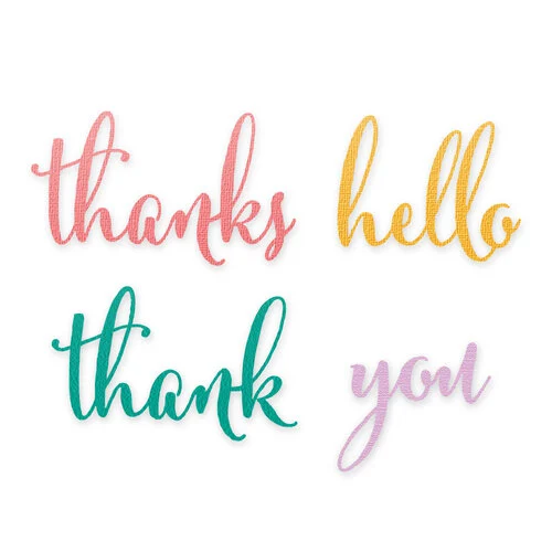 Scrapbook.com - Decorative Die Set - Thank You Sentiments 1 Scrapbook.com - Decorative Die Set - Thank You Sentiments