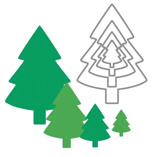 Scrapbook.com - Decorative Die Set - Nested Fir Trees 1 Scrapbook.com - Decorative Die Set - Nested Fir Trees