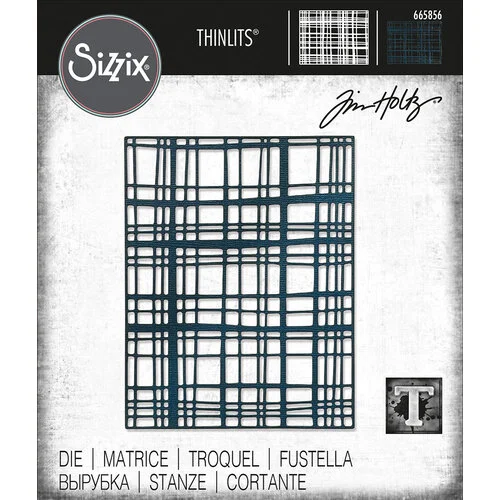 Sizzix - Tim Holtz - Thinlits Dies - Simple Plaid 1 Sizzix - Tim Holtz - Thinlits Dies - Simple Plaid