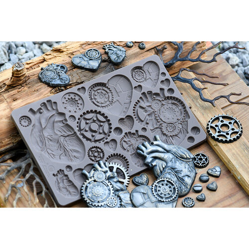 Prima - Finnabair Collection - Moulds - Steampunk Hearts 5 Prima - Finnabair Collection - Moulds - Steampunk Hearts