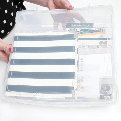 Scrapbook.com - Clear Craft Storage Box - 12x12 12 Scrapbook.com - Clear Craft Storage Box - 12x12