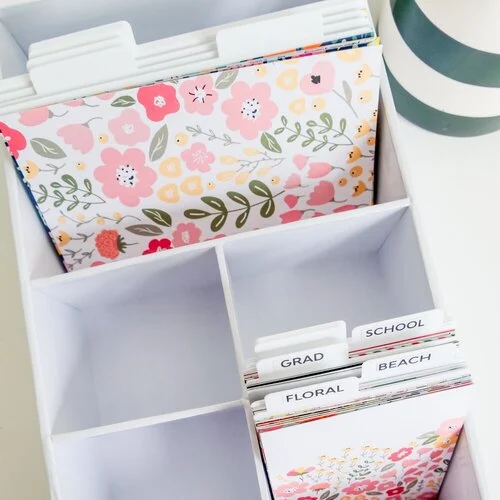 Scrapbook.com - Craft Room Basics - Pocket Cards Organizer - 6 Compartments - White - 2 Pack 4 Scrapbook.com - Craft Room Basics - Pocket Cards Organizer - 6 Compartments - White - 2 Pack