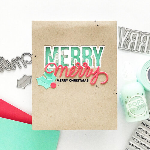 Scrapbook.com - Decorative Die Set - Christmas Block Words 12 Scrapbook.com - Decorative Die Set - Christmas Block Words