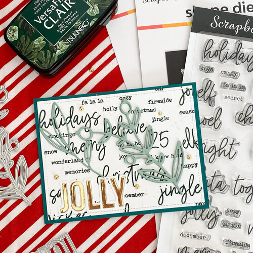 Scrapbook.com - Decorative Die Set - Christmas Block Words 4 Scrapbook.com - Decorative Die Set - Christmas Block Words