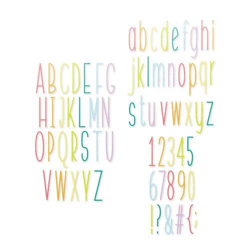 Scrapbook.com - Decorative Die Set - Alphabet and Number Bundle - Tall Skinny 1 Scrapbook.com - Decorative Die Set - Alphabet and Number Bundle - Tall Skinny