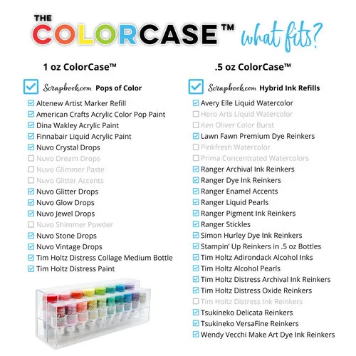 Scrapbook.com - The ColorCase - Storage for .5oz Bottles - 2 Pack 2 Scrapbook.com - The ColorCase - Storage for .5oz Bottles - 2 Pack