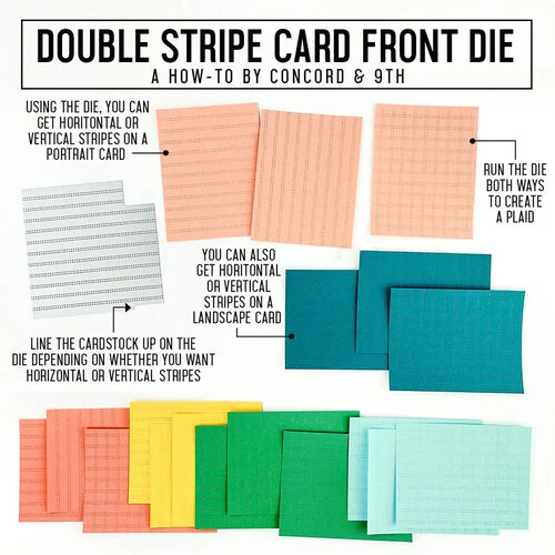 Concord and 9th - Dies - Double Stripe Card Front