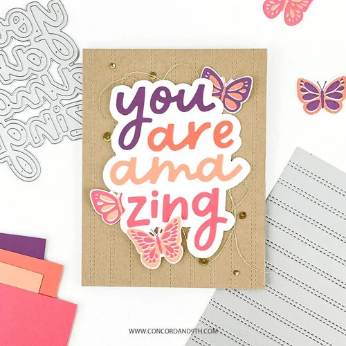 Concord and 9th - Dies - Double Stripe Card Front