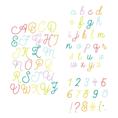 Scrapbook.com - Decorative Die Set - Alphabet and Number Bundle - Loopy Cursive 1 Scrapbook.com - Decorative Die Set - Alphabet and Number Bundle - Loopy Cursive