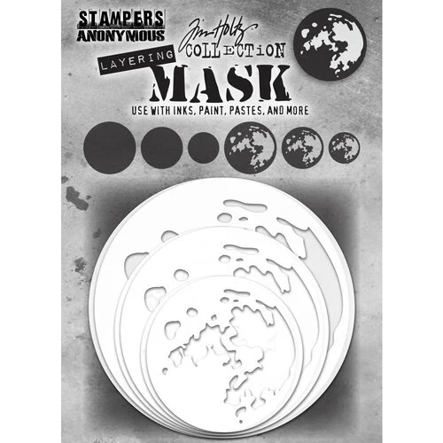 Stampers Anonymous - Tim Holtz - Halloween - Layering Mask - Moon 1 Stampers Anonymous - Tim Holtz - Halloween - Layering Mask - Moon