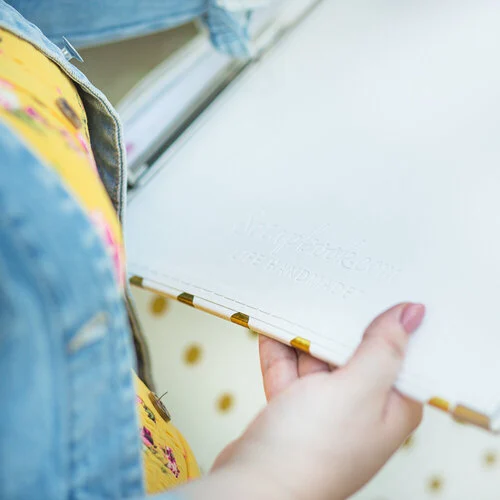 Scrapbook.com - 12x12 Three Ring Album - White with Gold Foil Dots 9 Scrapbook.com - 12x12 Three Ring Album - White with Gold Foil Dots