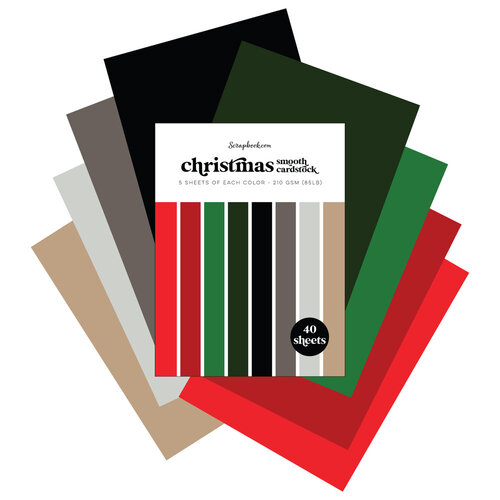 Scrapbook.com - Christmas - Smooth Cardstock Paper Pad - 6x8 - 40 Sheets
