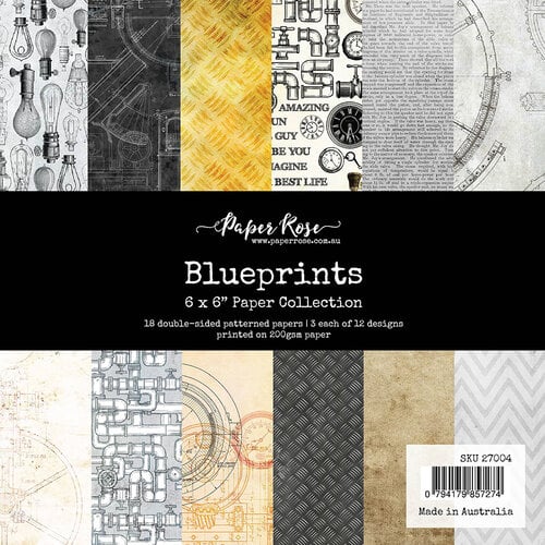 Paper Rose - 6 x 6 Collection Pack - Blueprints 1 Paper Rose - 6 x 6 Collection Pack - Blueprints