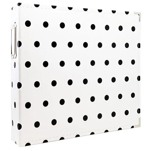 Scrapbook.com - 12x12 Three Ring Album - White with Black Dots 1 Scrapbook.com - 12x12 Three Ring Album - White with Black Dots