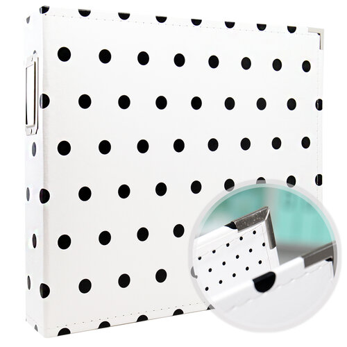 Scrapbook.com - 12x12 Three Ring Album - White with Black Dots 2 Scrapbook.com - 12x12 Three Ring Album - White with Black Dots