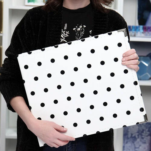 Scrapbook.com - 12x12 Three Ring Album - White with Black Dots 3 Scrapbook.com - 12x12 Three Ring Album - White with Black Dots