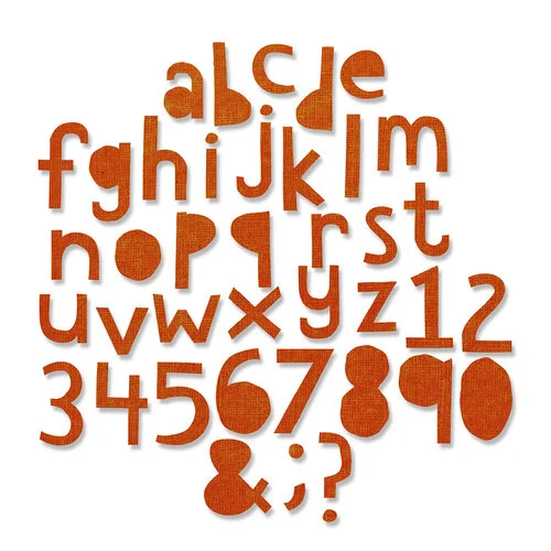 Sizzix - Tim Holtz - Thinlits Dies - Vault Alphanumeric Cutout Lower