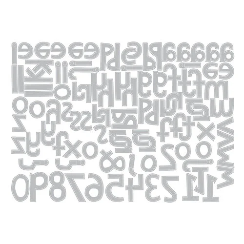 Sizzix - Tim Holtz - Thinlits Dies - Vault Alphanumeric Cutout Lower