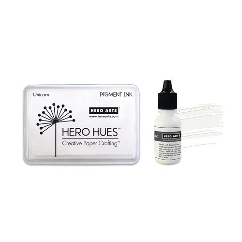 Hero Arts - Hero Hues - Unicorn White Ink and Reinker Bundle 1 Hero Arts - Hero Hues - Unicorn White Ink and Reinker Bundle