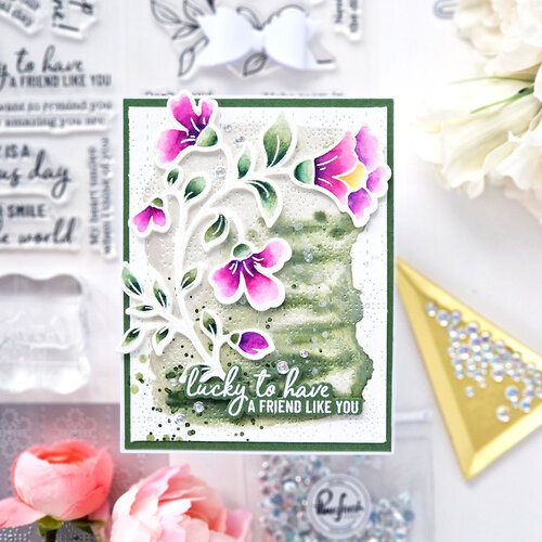 Pinkfresh Studio - Dies - Floral Backdrop Coverplate